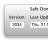 Safe Downloads Info - The widget displays the current version of your Safe Downloads List and when it was last updated.