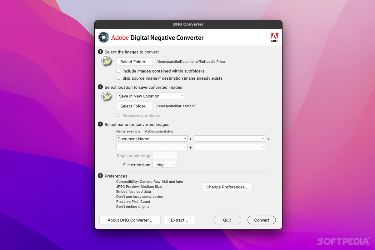 download the new version for ios Adobe DNG Converter 16.0