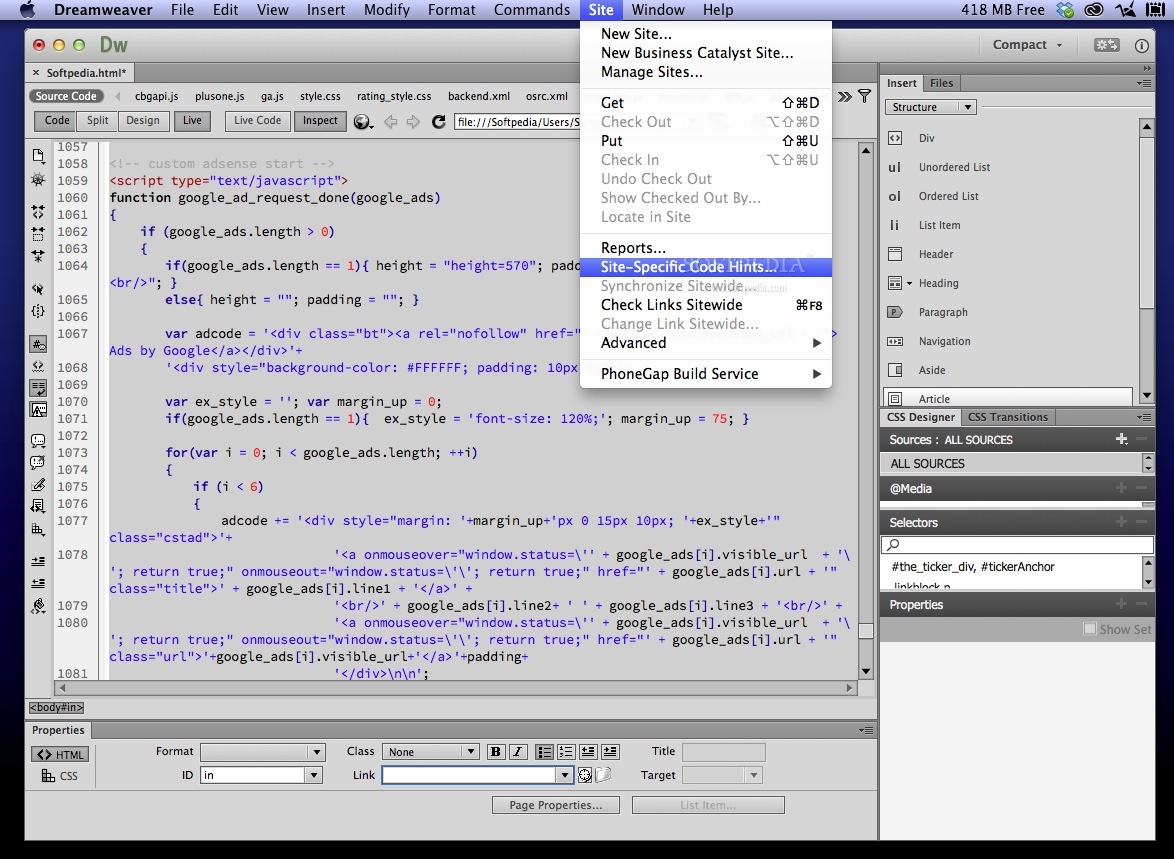 Adobe dreamweaver cs6 for mac