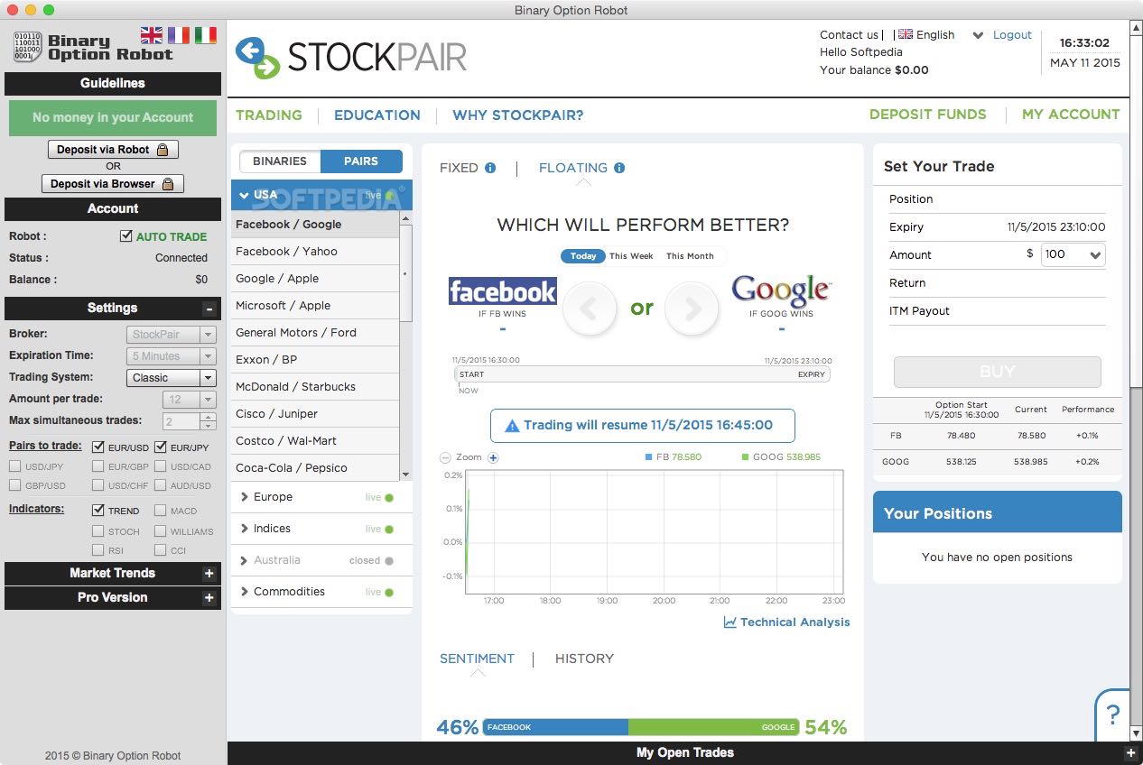 A virtual robot that invests in the stock market for you