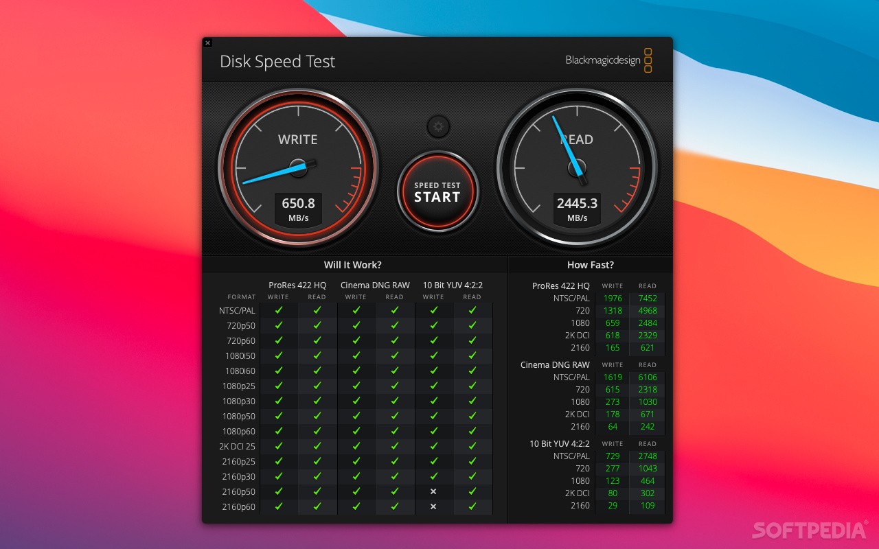 Download Blackmagic Disk Speed Test 3.4.1 (Mac) Free