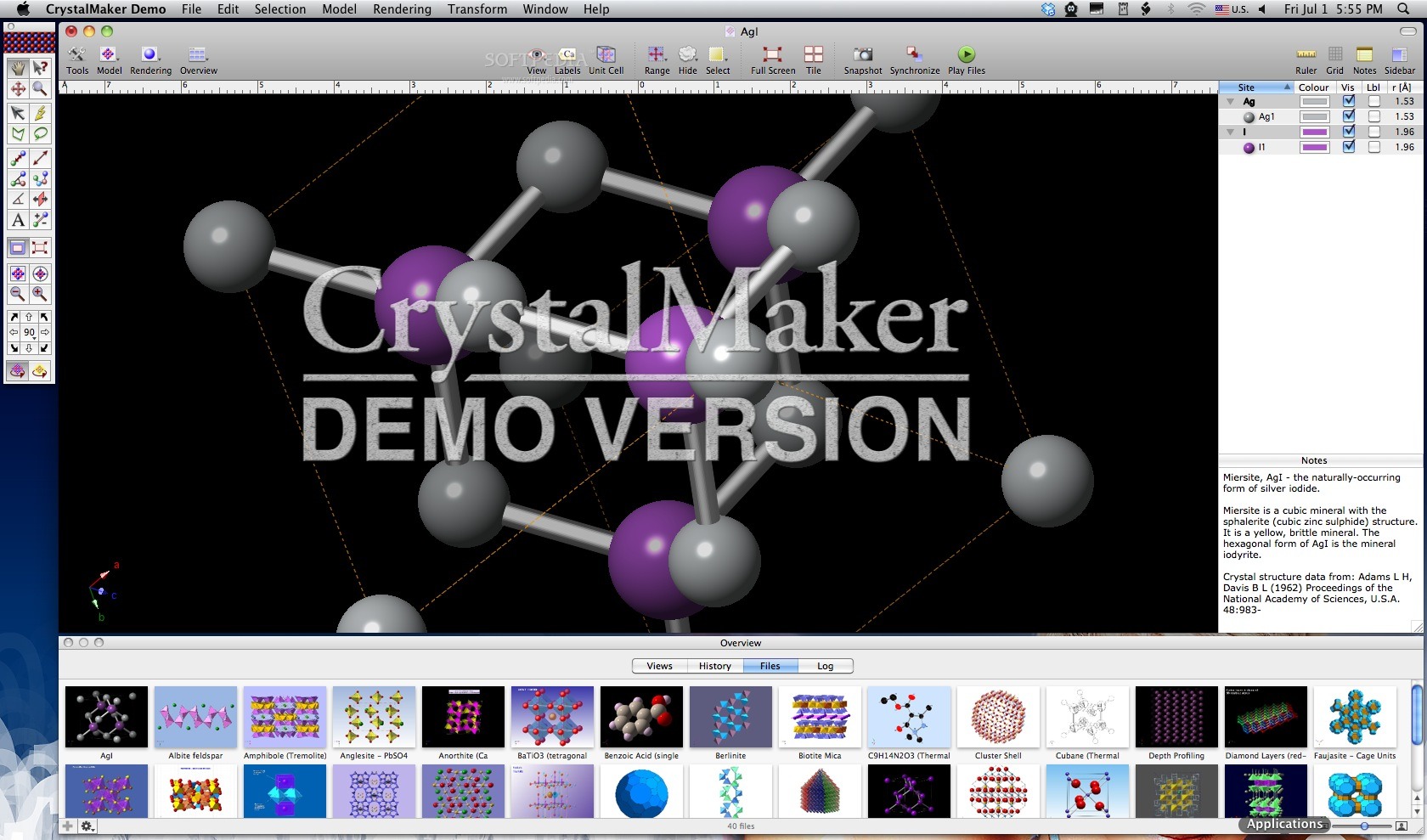make an animation in crystalmaker