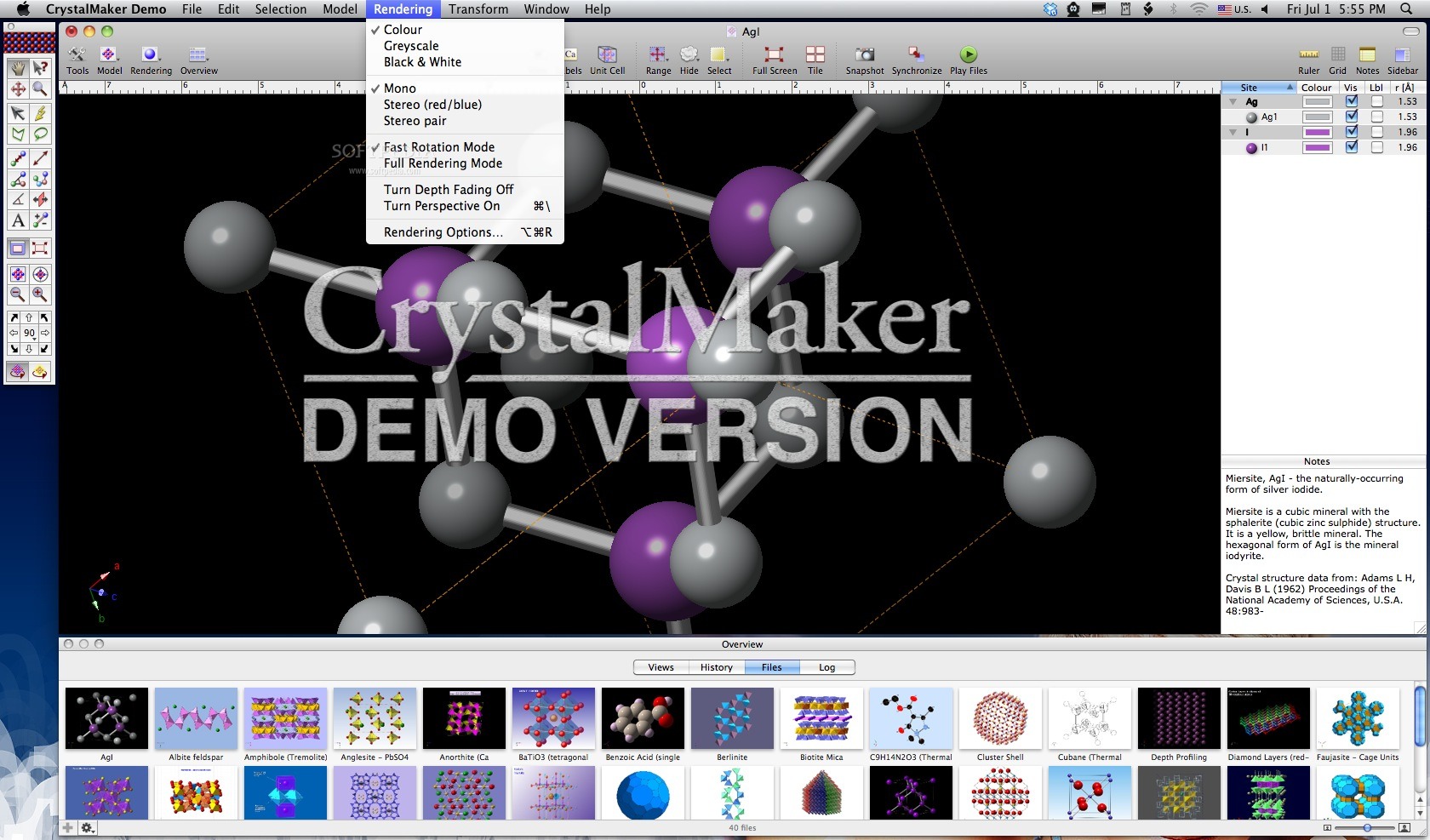 crystalmaker diffraction pattern