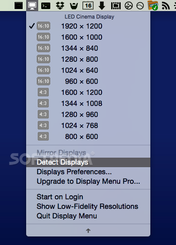 display menu mac download