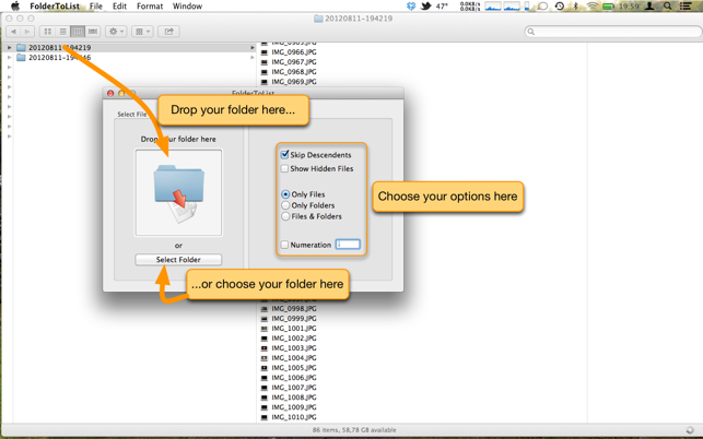 Download FolderToList 1.7.2 (Mac) – Download Free