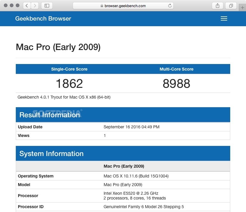 geekbench mac memory score