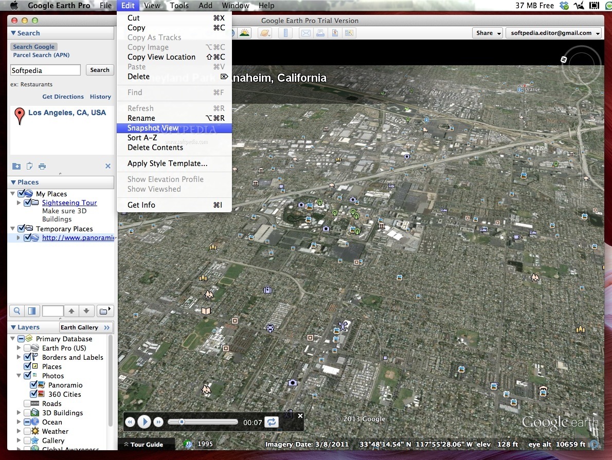 how to find traffic counts on google earth pro
