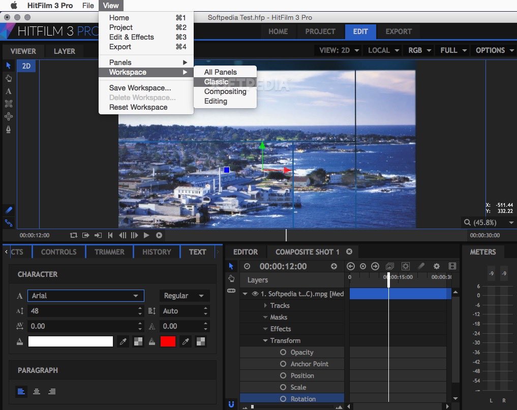 edit audio with hitfilm pro