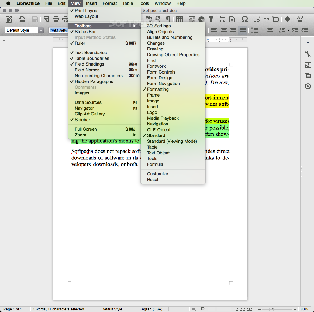 libreoffice for mac small business