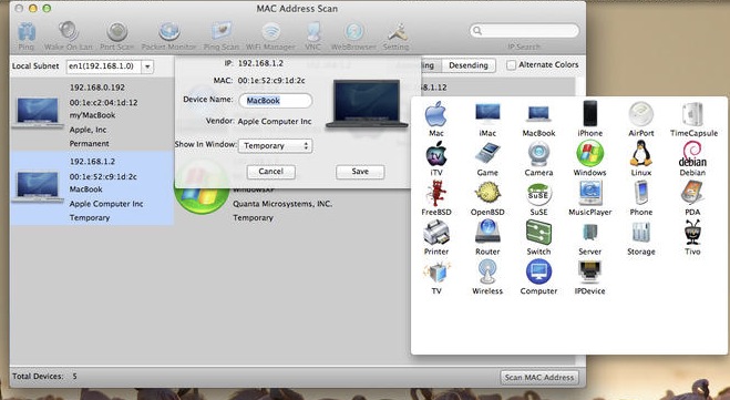 mac scan a network for printers