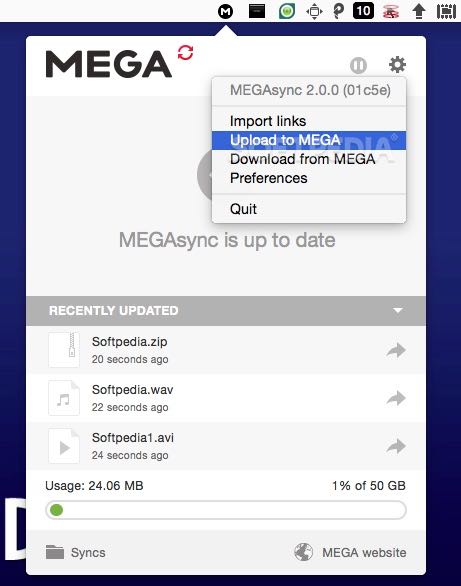 MEGAsync 4.9.5 free instals