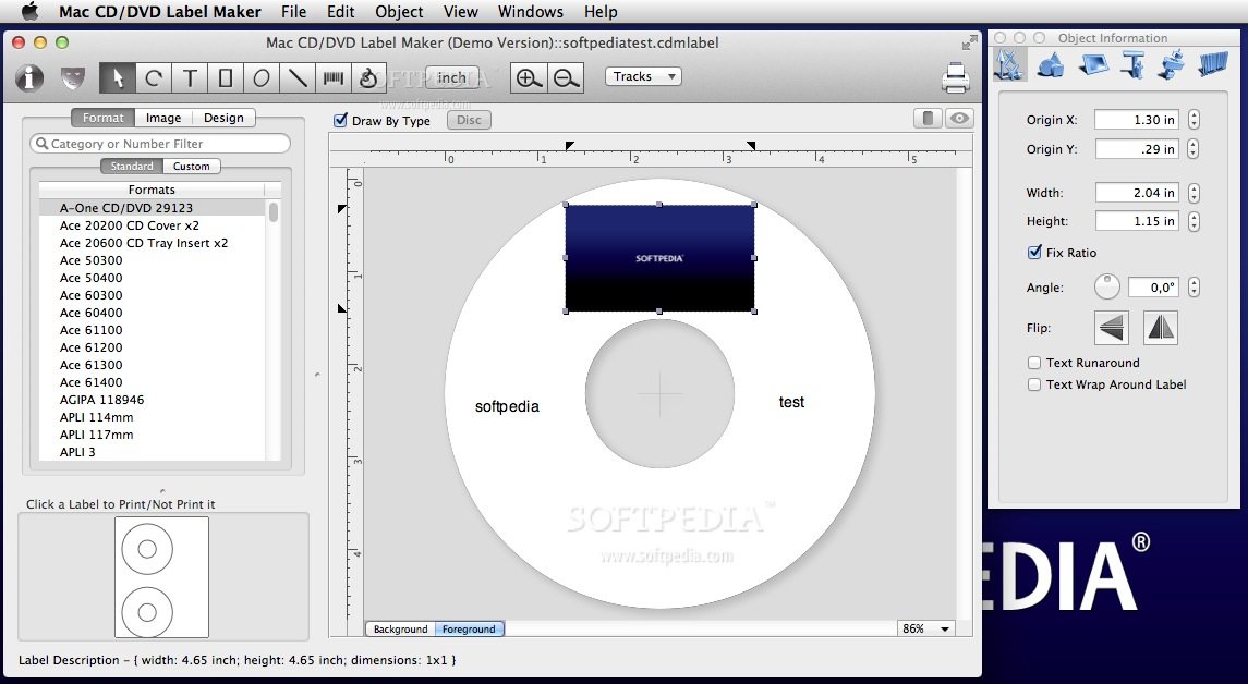 disc label software for mac