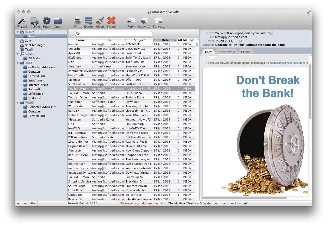 mail archiver x mac appked