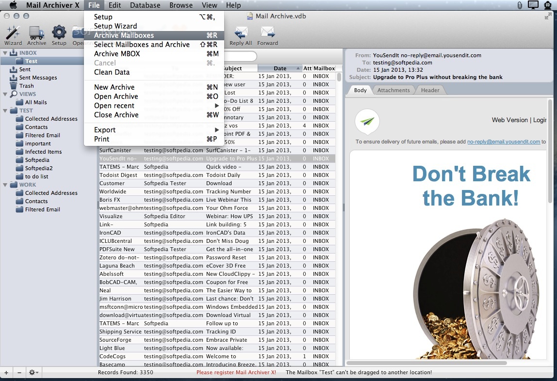 mail archiver x license nmac appked