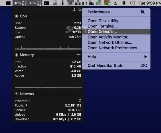 download the new for android MenuBar Stats