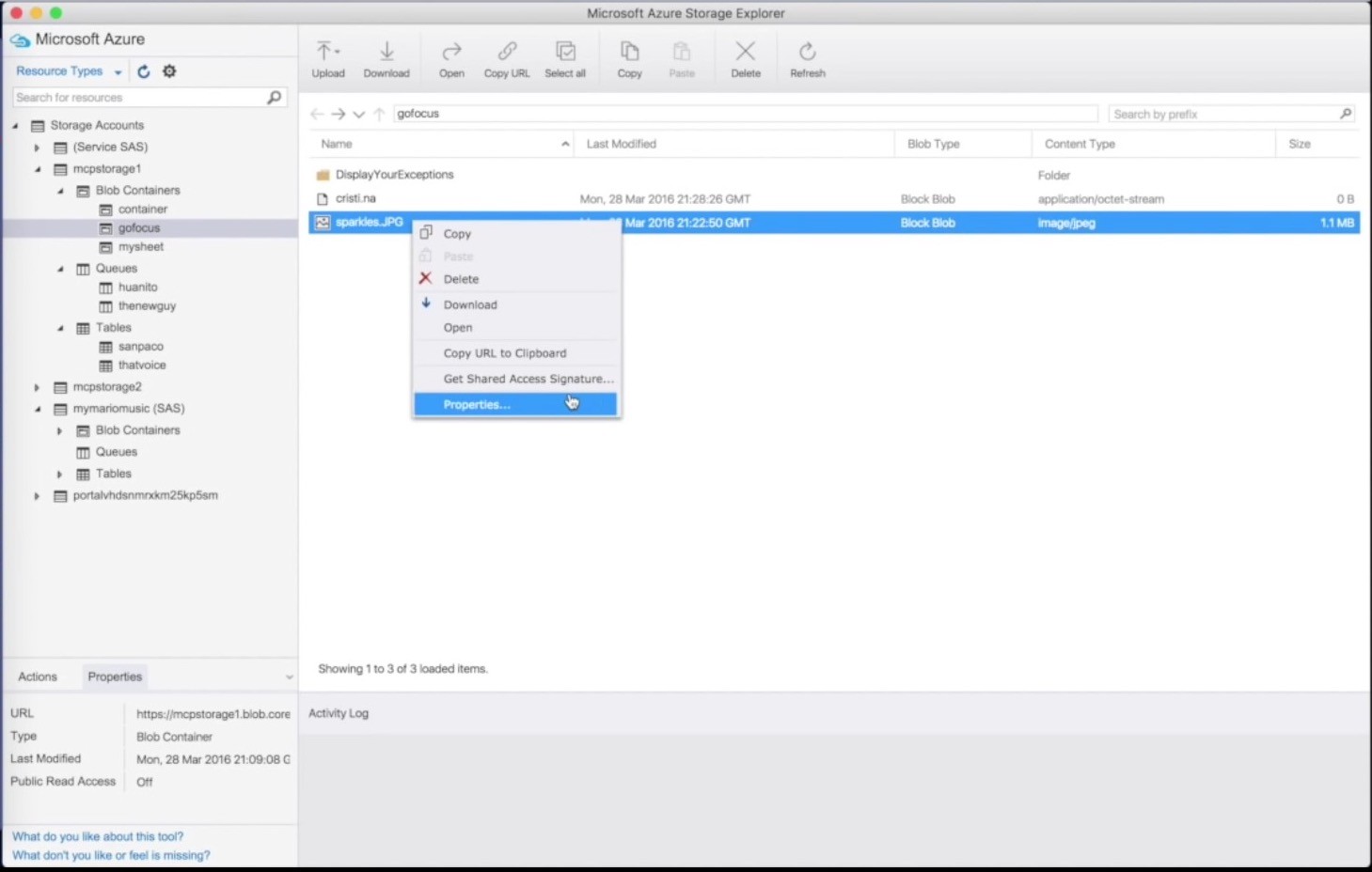 use azure storage emulator on a mac