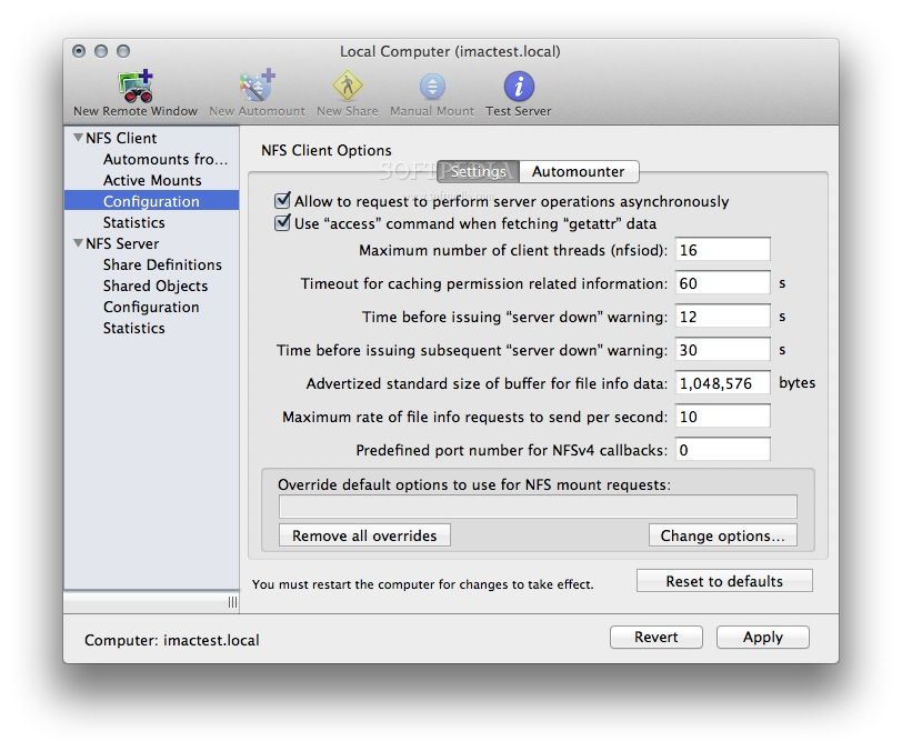 nfs manager for yosemite