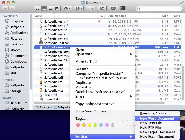 how to create a new file on mac