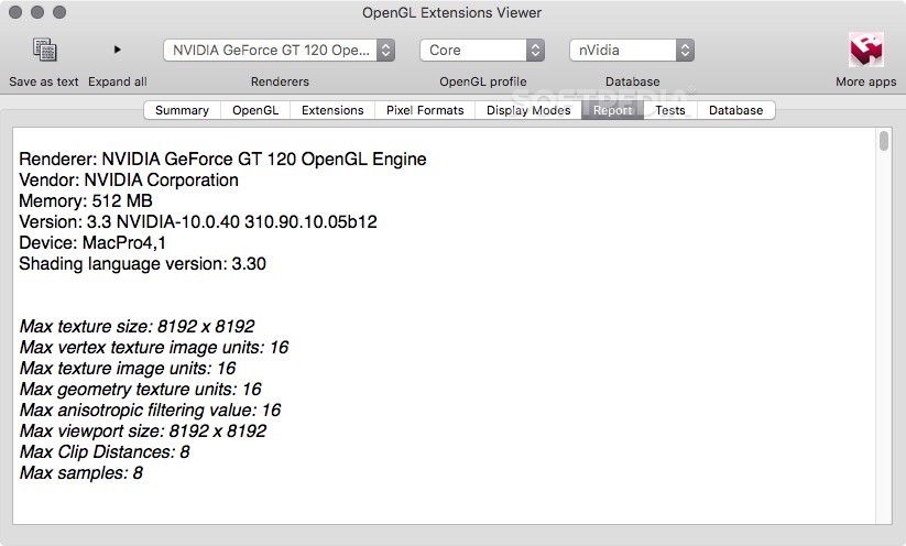 OpenGL Extension Viewer 6.4.1.1 download the new version for mac