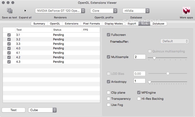 download the new for apple OpenGL Extension Viewer 6.4.1.1