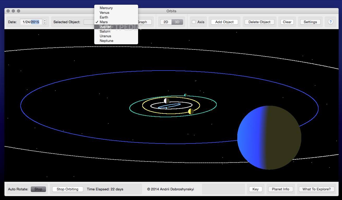 planetary orbit simulator software