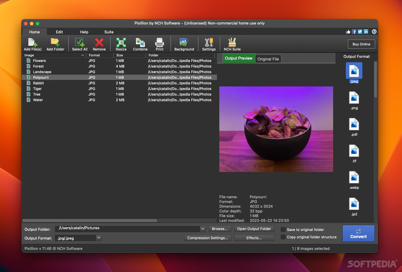 download the new for mac NCH Pixillion Image Converter Plus 11.45