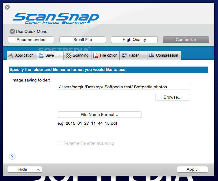 scansnap software download mac