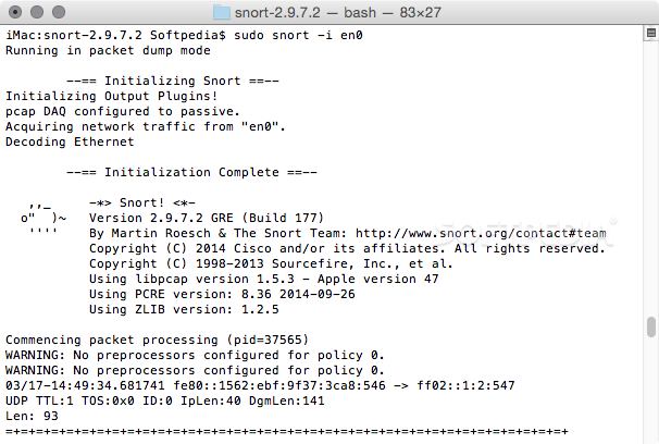 install libcap on mac for snort