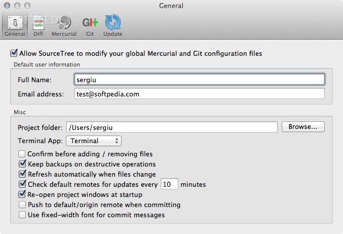 sourcetree change password mac