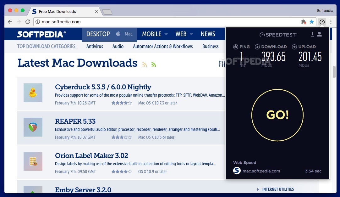 Download Speedtest by Ookla for Chrome 1.0.9.10 (Mac) Free