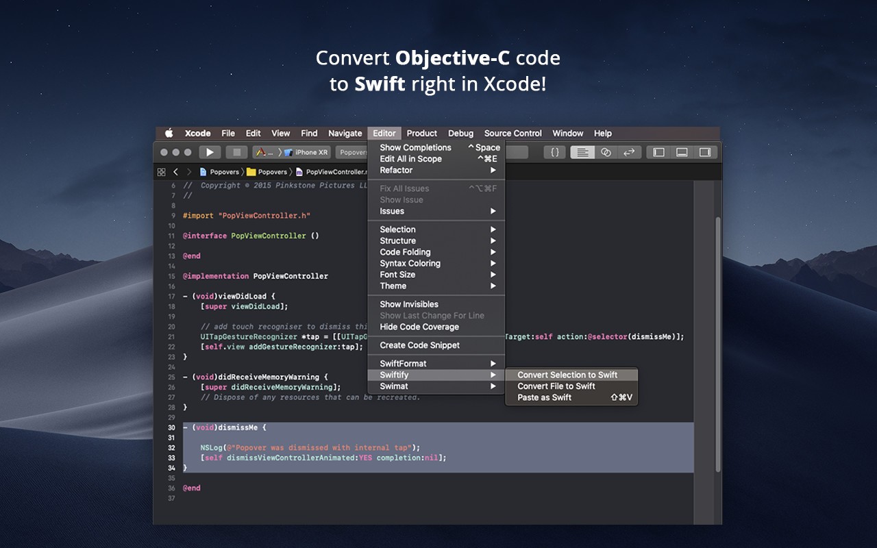 Download Swiftify for Xcode 5.6 (Mac) Free