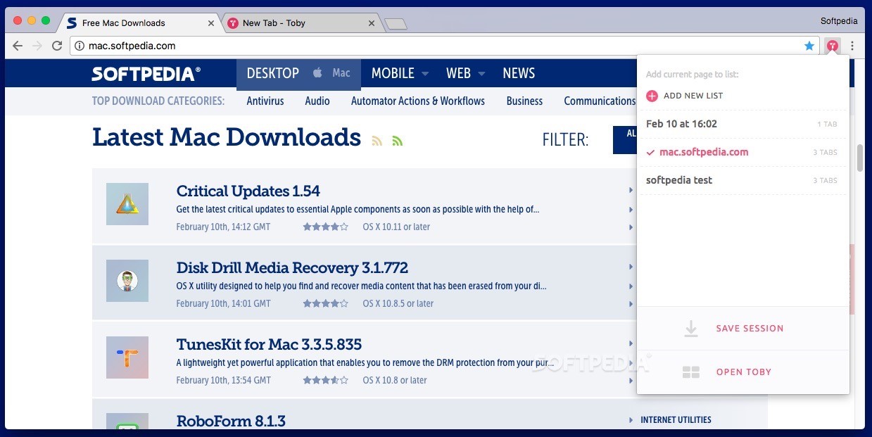 Download Toby for Chrome 0.7.13 (Mac) Free