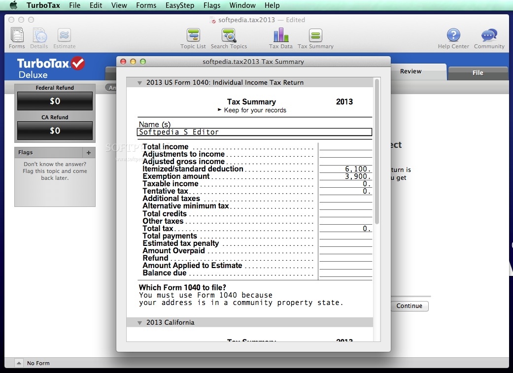 install os x 10.9 for turbo tax 2016