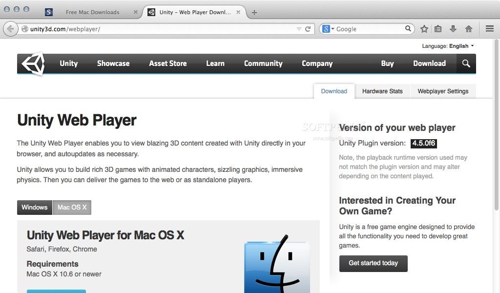 Download unity web player for mac