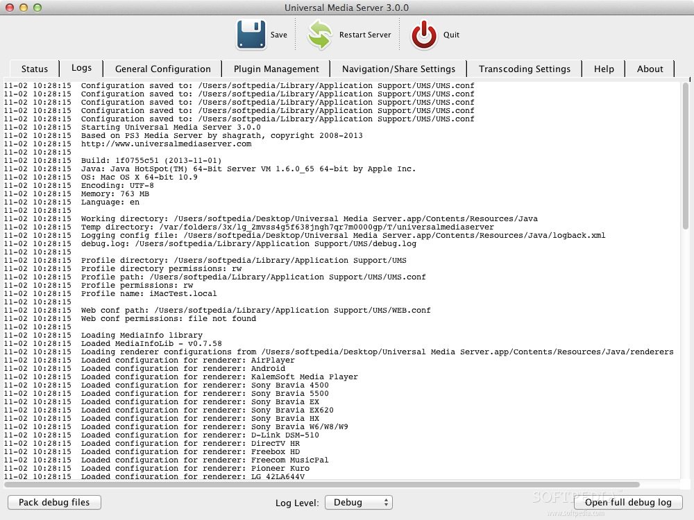 Universal Media Server 13.7.0 instal the last version for mac