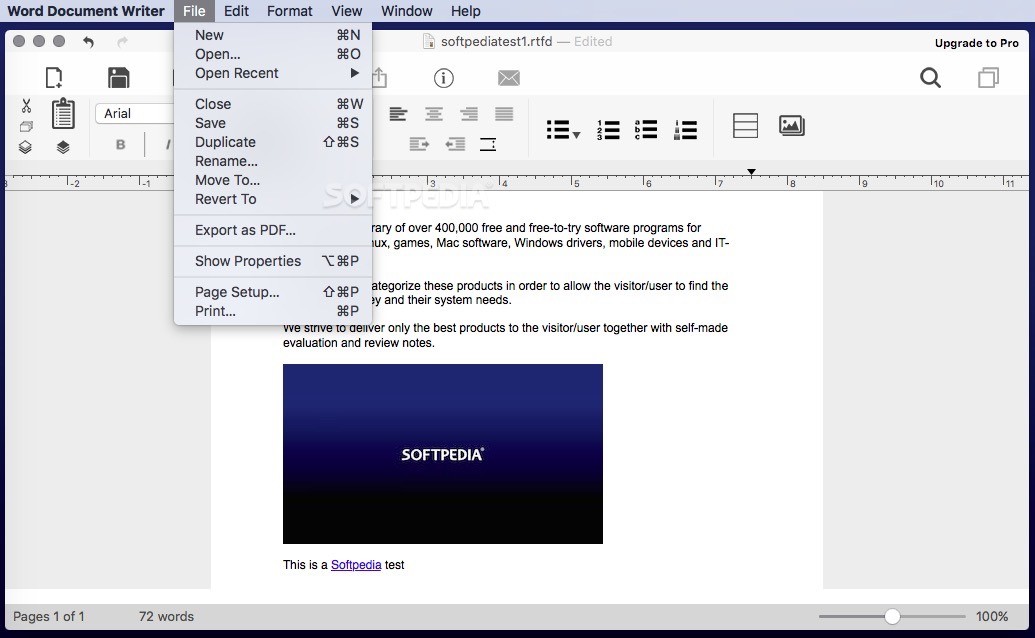 how to create a word document in mac