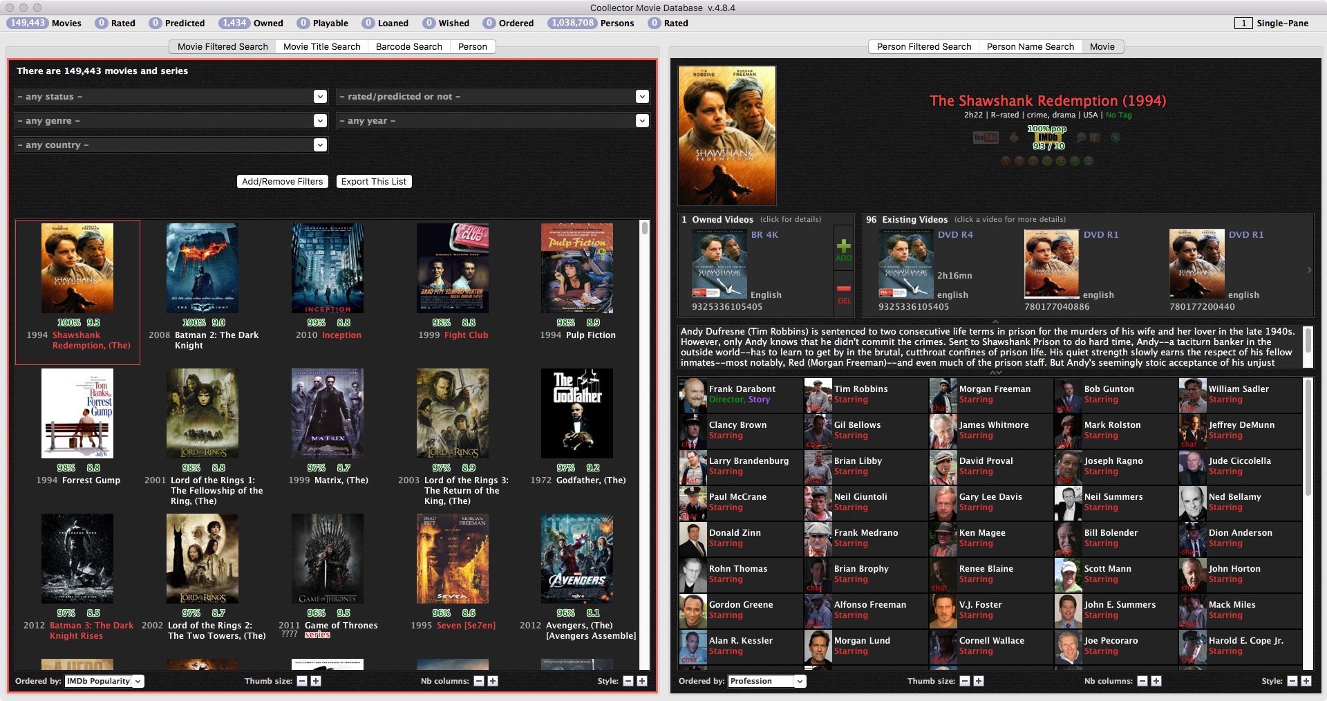movie collection database for mac