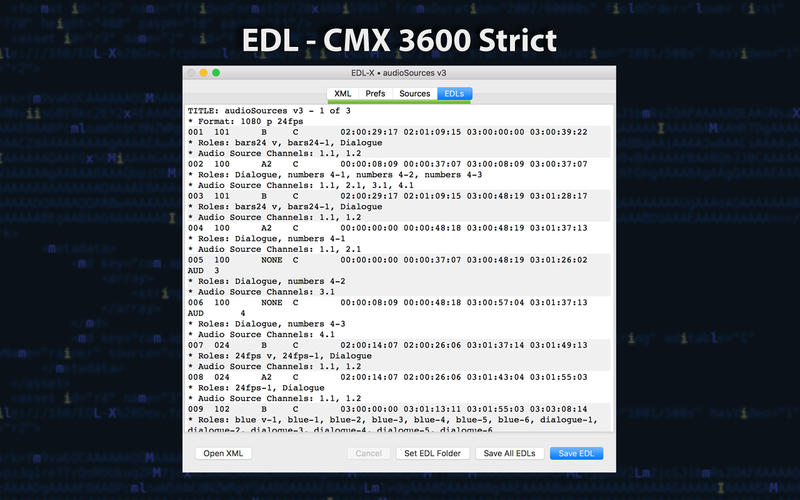 Download A practical and lightweight application that enables you to create EDL files using Final Cut Pro X XML files with just a few mouse clicks Free