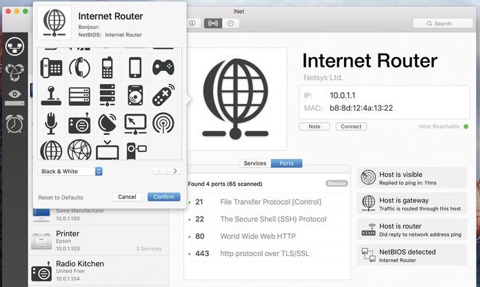 inet network scanner app for mac free