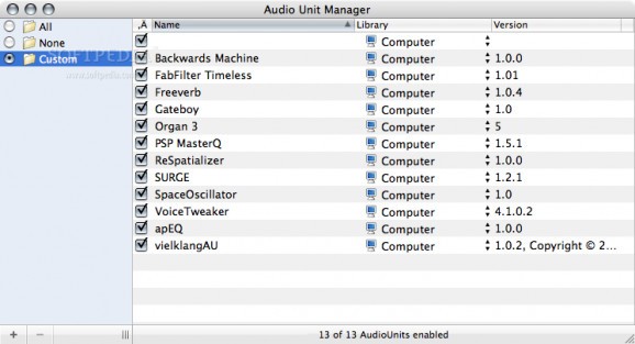 Audio Unit Manager screenshot