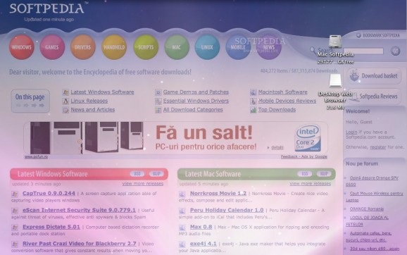 Desktop Web Browser screenshot