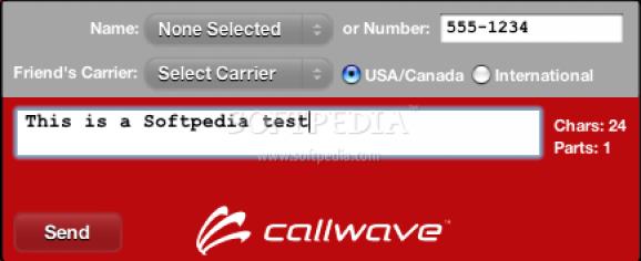 CallWave SMS Widget screenshot