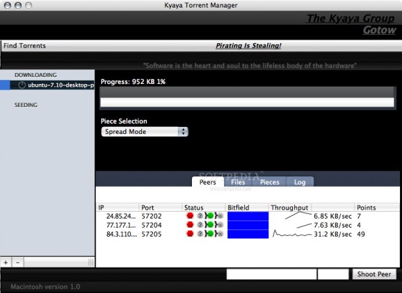 Kyaya Torrent Manager screenshot