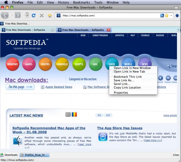 Firefox Blue Lite screenshot
