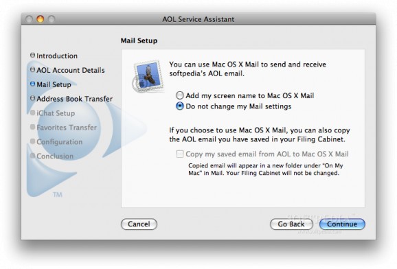 AOL Services Assistant screenshot