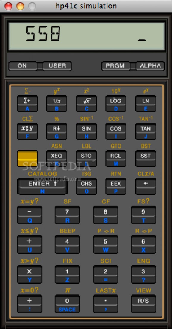 hp41c Alphanumeric Programming Calculator screenshot