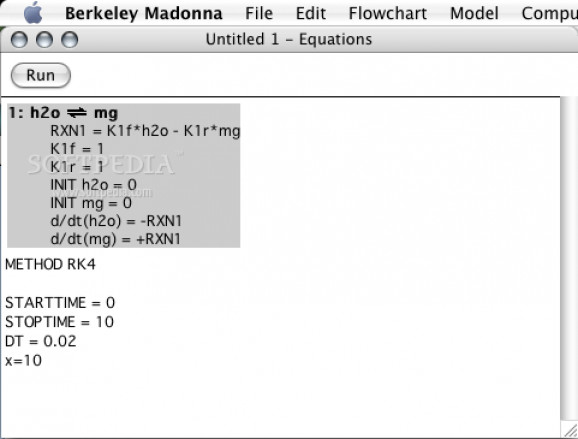 Berkeley Madonna screenshot