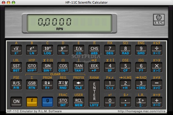 HP-11C Emulator screenshot
