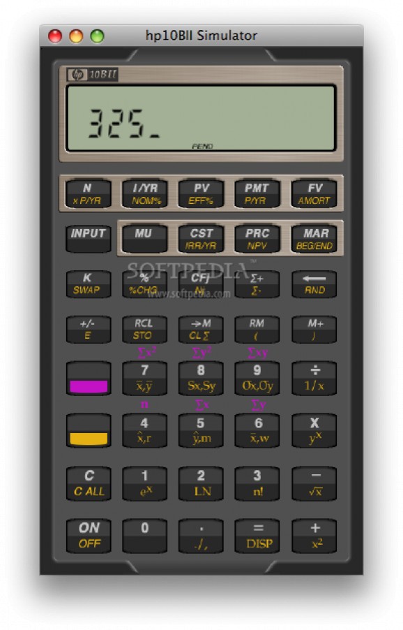hp10BII Financial Calculator Simulator screenshot