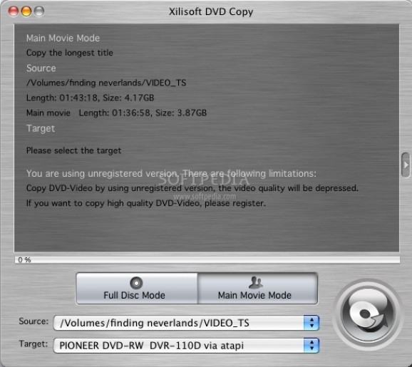 Xilisoft DVD Copy screenshot